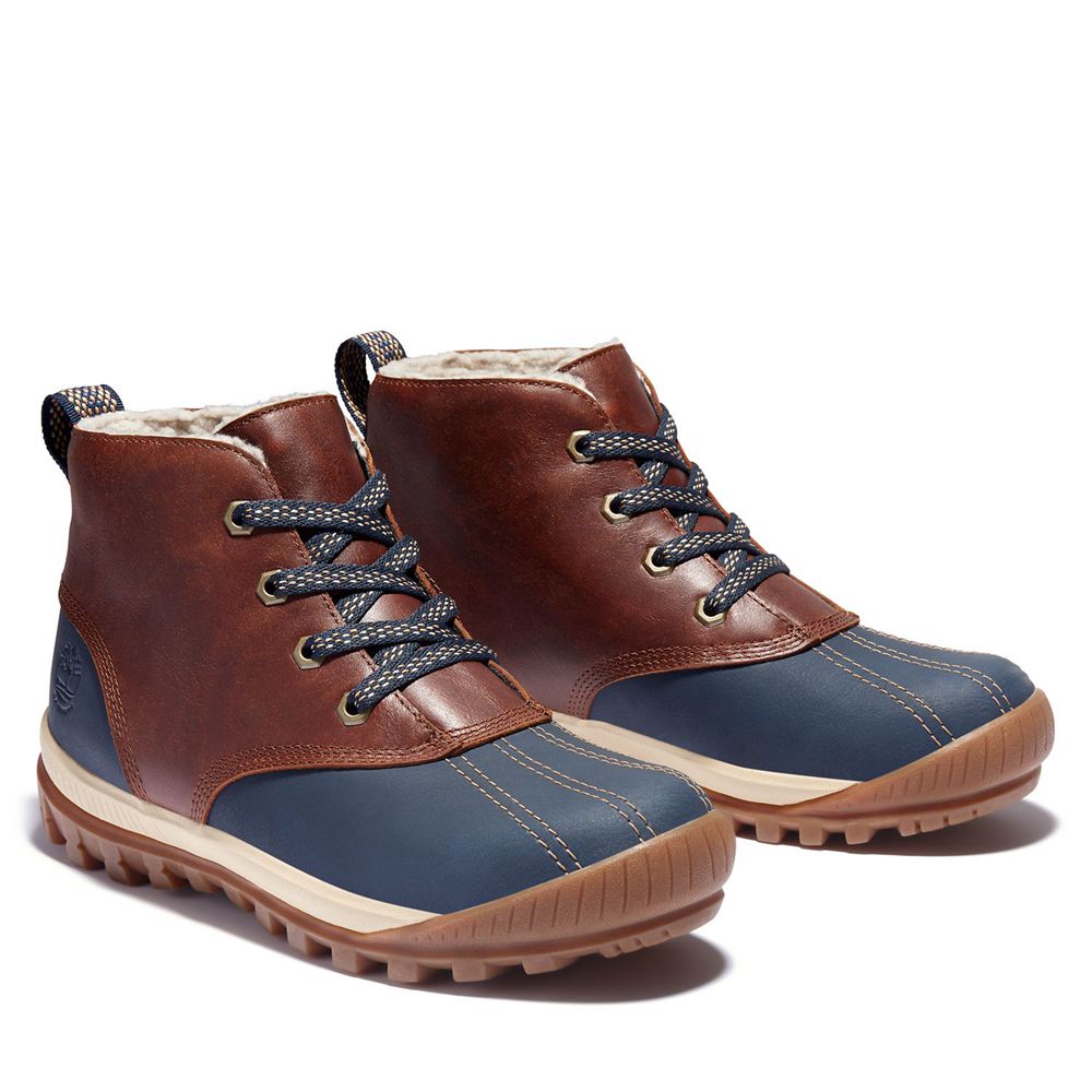 Botas de Seguridad Timberland Mujer Mt. Hayes Waterproof Marrones/Azules - Chile IQG-170825